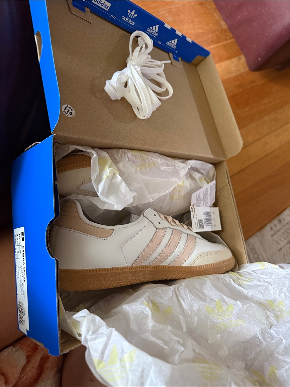 adidas Samba OG W White Wonder Quartz Gum Sneakers NWT Women’s 10.5 - Picture 6 of 10